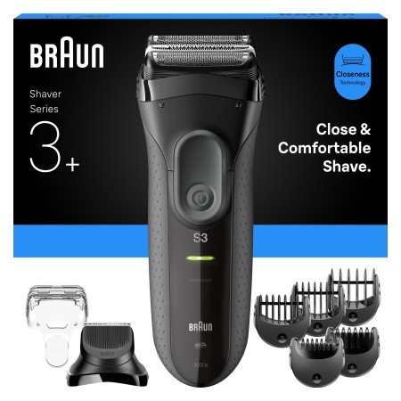 Braun Series 3+ Elektrikli Tıraş Makinesi, Kuru, 3000BT