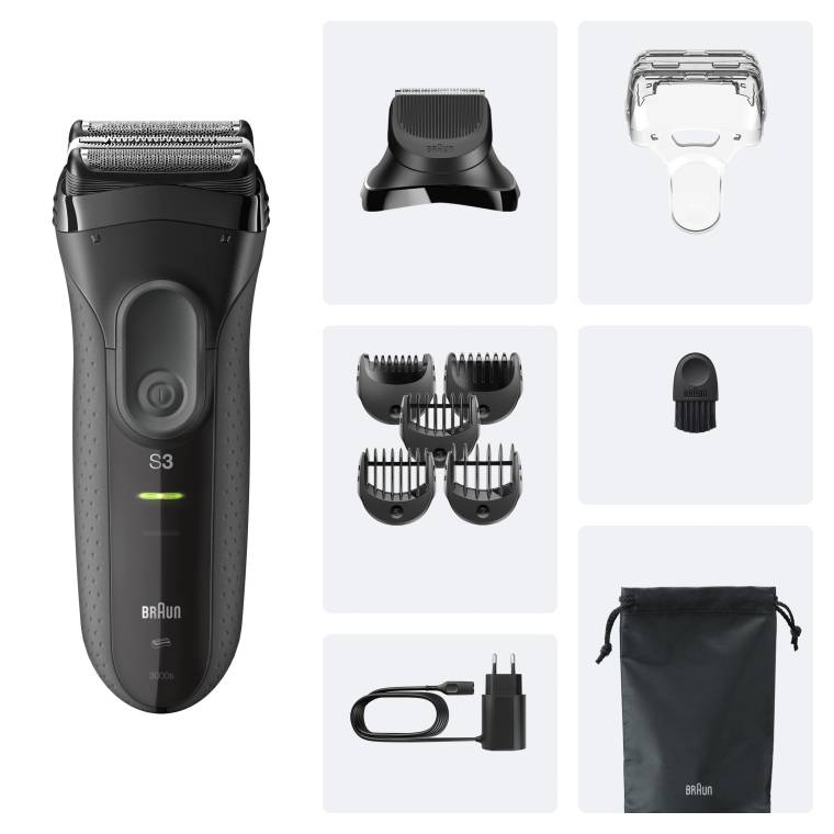 Braun Series 3+ Elektrikli Tıraş Makinesi, Kuru, 3000BT - 6