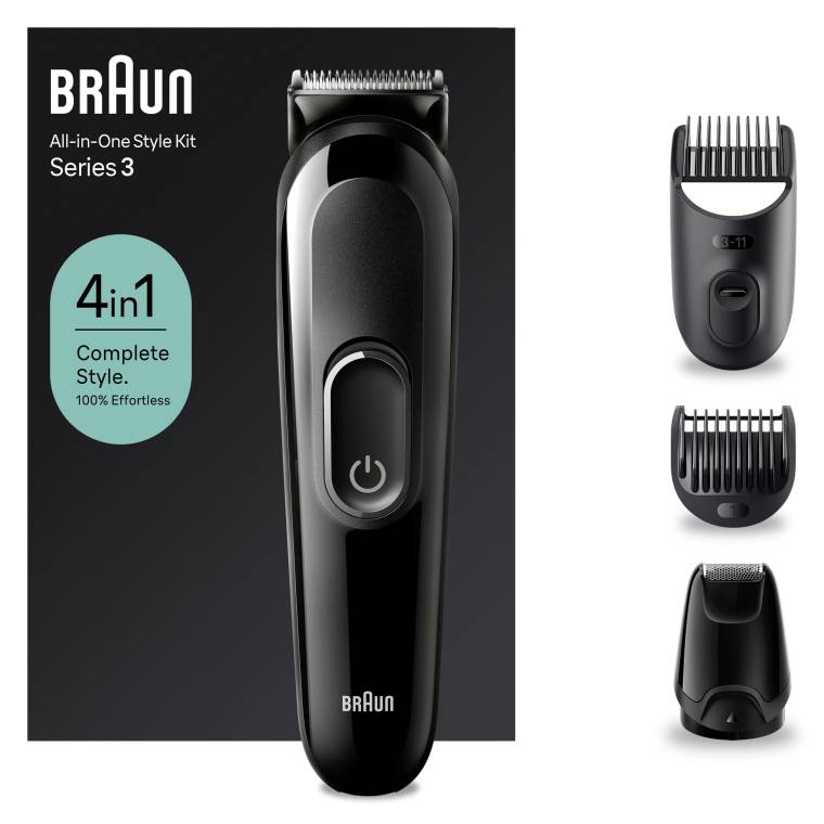 Braun Series 3 SK3400 Hepsi Bir Arada Şekillendirme Seti, 4’ü 1 Arada Erkek Bakım Kiti - 1