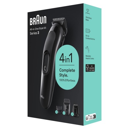 Braun Series 3 SK3400 Hepsi Bir Arada Şekillendirme Seti, 4’ü 1 Arada Erkek Bakım Kiti - 8