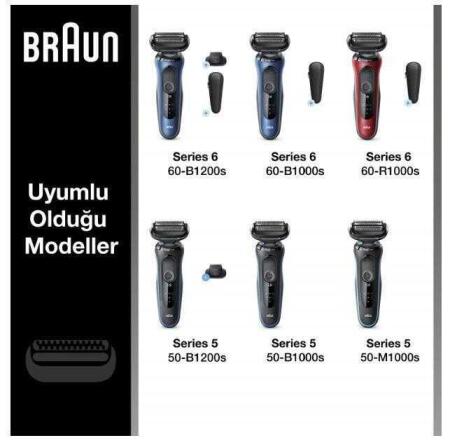 Braun Series 5 53B Tıraş Makinesi Yedek Başlığı - Siyah - 2