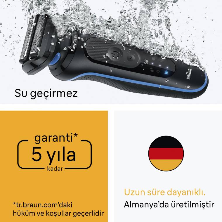 Braun Series 5 Elektrikli Tıraş Makinesi, Islak ve Kuru, 52-B1000S - 6