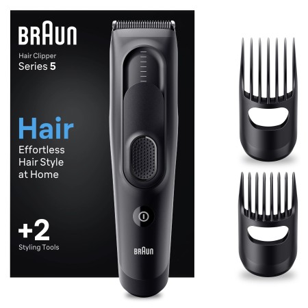 Braun - Braun Series 5 HC5330, Erkekler İçin 17 Uzunluk Ayarına Sahip Saç Kesme Makinesi 