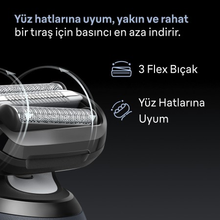 Braun Series 6 Elektrikli Tıraş Makinesi, Islak ve Kuru, Hassas Düzeltici Başlık, 62-B1200S - 3