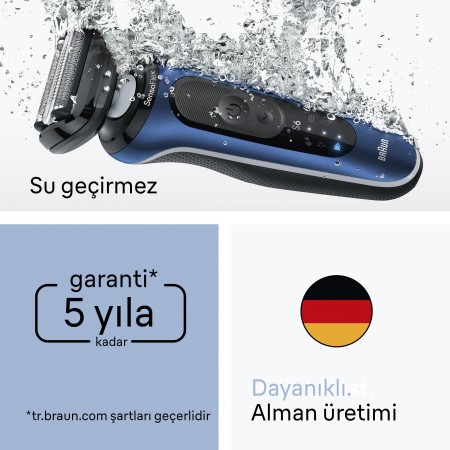 Braun Series 6 Elektrikli Tıraş Makinesi, Islak ve Kuru, Hassas Düzeltici Başlık, 62-B1200S - 6