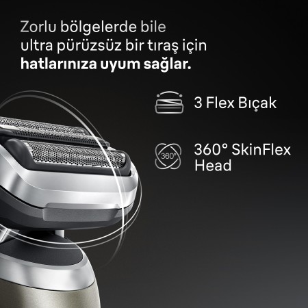 Braun Series 7 Elektrikli Tıraş Makinesi, Islak ve Kuru, Hassas Düzeltici Başlık, 72-C1200S - 3