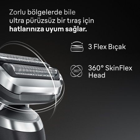 Braun Series 7 Elektrikli Tıraş Makinesi, Islak ve Kuru, Hassas Düzeltici Başlık, 72-G1200S - 3
