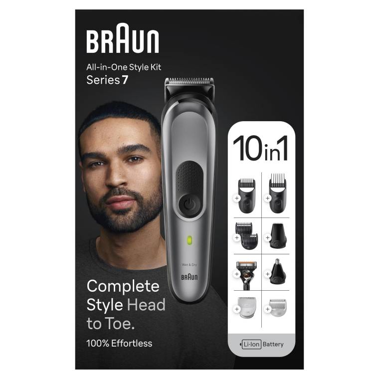 Braun Series 7 MGK7420 Hepsi Bir Arada Şekillendirme Seti, 10’u 1 Arada Erkek Bakım Kiti - 9