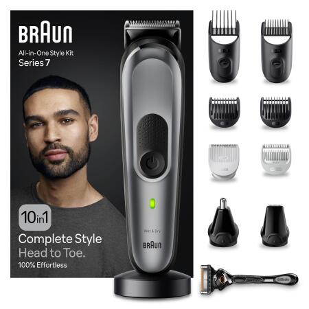 Braun Series 7 MGK7420 Hepsi Bir Arada Şekillendirme Seti, 10’u 1 Arada Erkek Bakım Kiti - 1