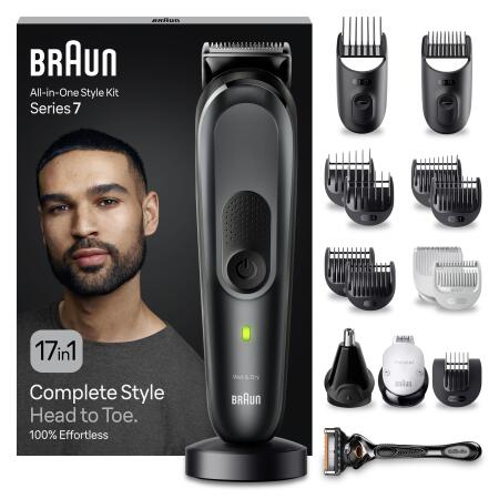 Braun Series 7 MGK7491 Hepsi Bir Arada Şekillendirme Seti, 17’si 1 Arada Erkek Bakım Kiti