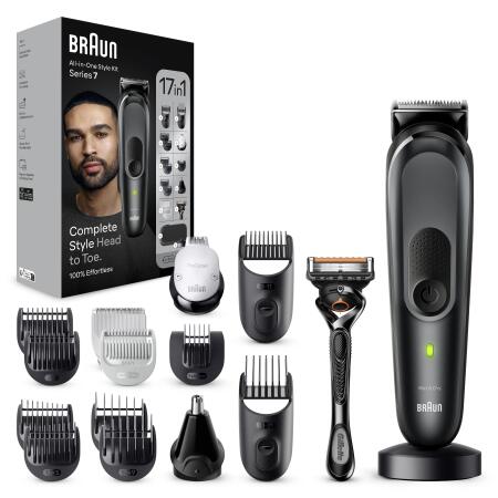 Braun Series 7 MGK7491 Hepsi Bir Arada Şekillendirme Seti, 17’si 1 Arada Erkek Bakım Kiti - 7