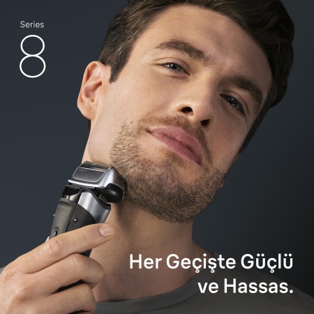 Braun Series 8 Elektrikli Tıraş Makinesi, Islak ve Kuru, Şarj Standı, 8617S - 2