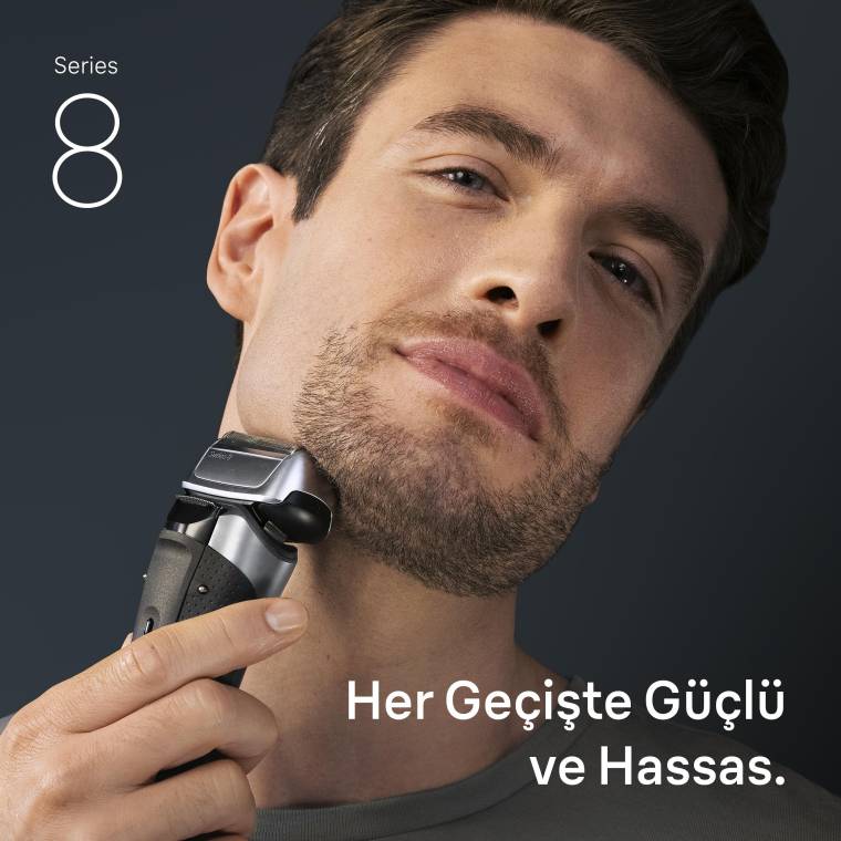 Braun Series 8 Elektrikli Tıraş Makinesi, Islak ve Kuru, Şarj Standı, 8617S - 2