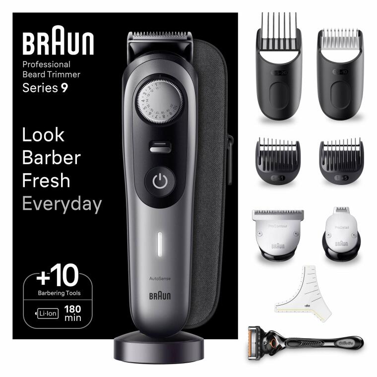 Braun Series 9 BT9420 Profesyonel Sakal Düzeltici, Berber Araçları Dahil - 1