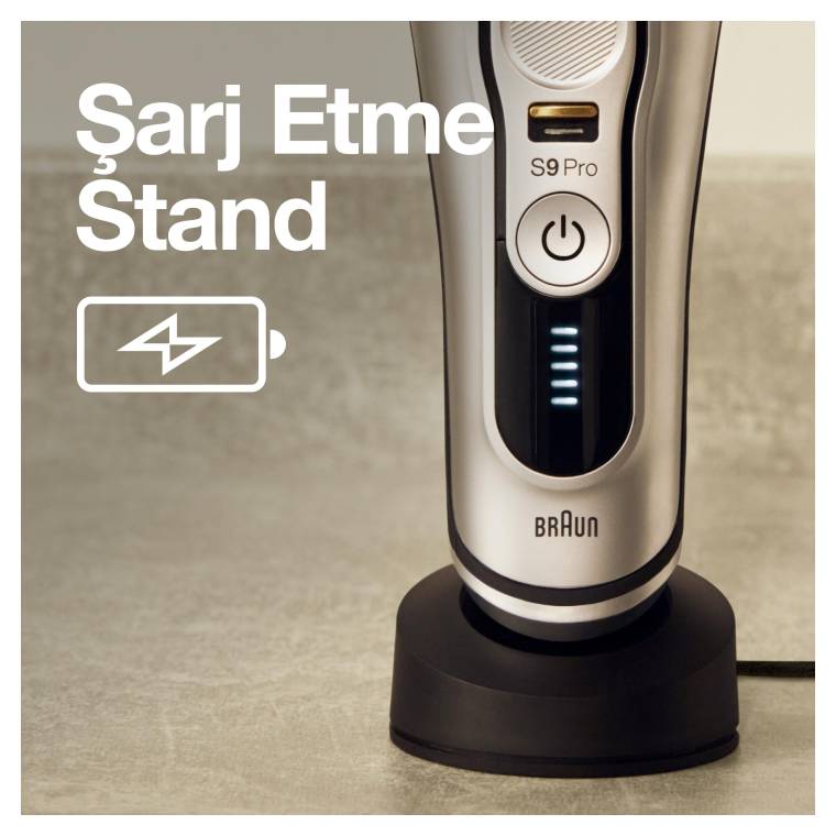 Braun Series 9 Pro 9417 Islak & Kuru Şarjlı Tıraş Makinesi + Şarj Standı + Seyahat Çantası - 6