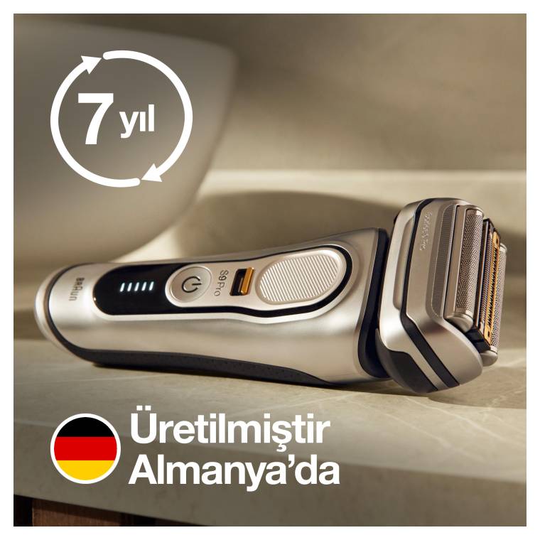Braun Series 9 Pro 9417 Islak & Kuru Şarjlı Tıraş Makinesi + Şarj Standı + Seyahat Çantası - 7