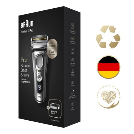 Braun Series 9 Pro 9417 Islak & Kuru Şarjlı Tıraş Makinesi + Şarj Standı + Seyahat Çantası - 9