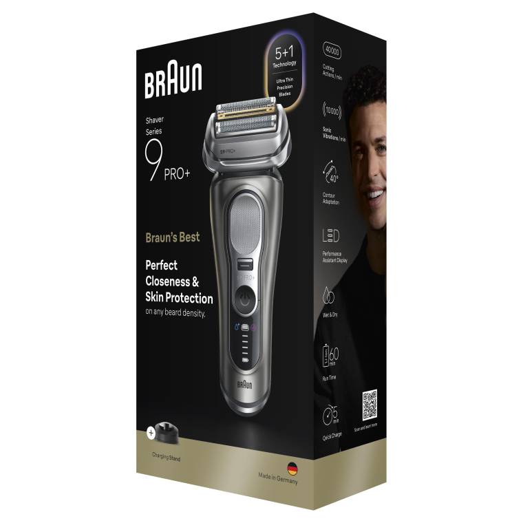 Braun Series 9 PRO+ Elektrikli Tıraş Makinesi, Islak ve Kuru, Şarj Standı, 9615S - 8