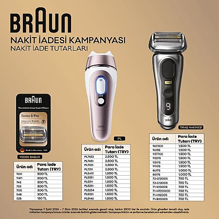 Braun Series 9 PRO+ Elektrikli Tıraş Makinesi, Islak ve Kuru, SmartCare Merkezi, 9675CC - 10