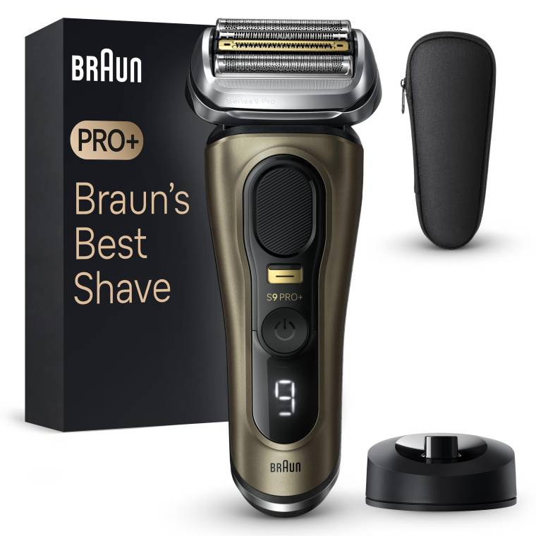 Braun Series 9 PRO+ Elektrikli Tıraş Makinesi, Şarj Standı, Islak ve Kuru, 9519s, Altın Rengi - 1