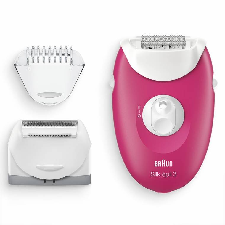 Braun Silk-épil 3 3276 Smartlight, 2'si 1 Arada Kablolu Epilatör / Ahududu Pembe - 5