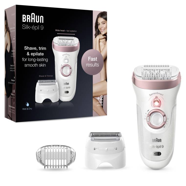 Braun Silk-épil 9 9730 SensoSmart, Kablosuz, Islak&Kuru, 2 Ek Parçalı, 2'si 1 Arada Epilatör - 6