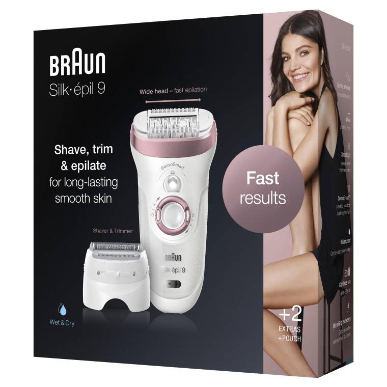 Braun Silk-épil 9 9730 SensoSmart, Kablosuz, Islak&Kuru, 2 Ek Parçalı, 2'si 1 Arada Epilatör - 8