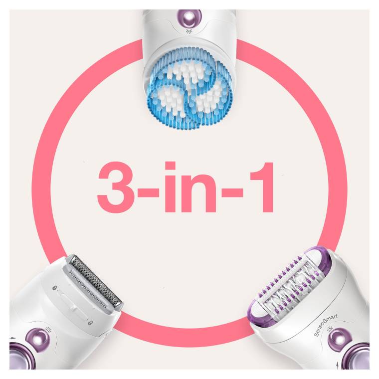 Braun Silk-épil 9 9735 SensoSmart, Kablosuz, Islak&Kuru, 6 Ek Parçalı, 3'ü 1 Arada Epilatör - 4