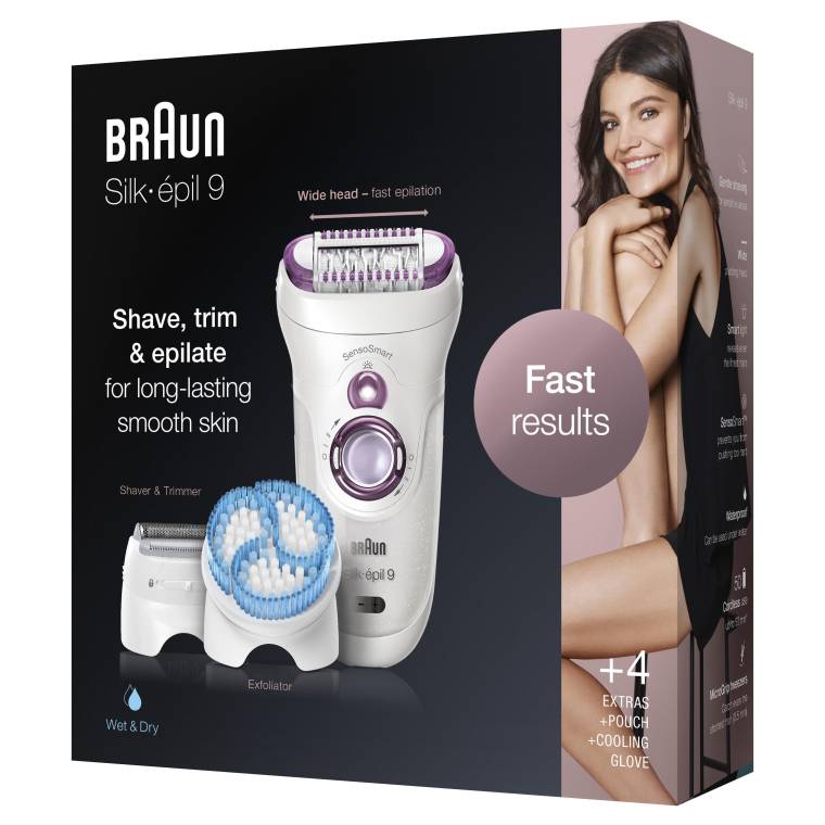 Braun Silk-épil 9 9735 SensoSmart, Kablosuz, Islak&Kuru, 6 Ek Parçalı, 3'ü 1 Arada Epilatör - 8