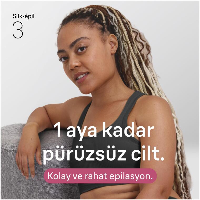 Braun Silk·épil 3 Kablolu Epilatör, Kalıcı Pürüzsüz Cilt, 3-202 - 2