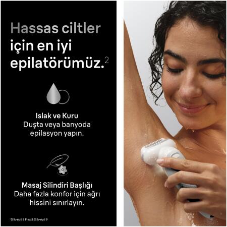 Braun Silk·épil 9 Epilatör, Islak ve Kuru, Kalıcı Pürüzsüz Cilt, 9-061 - 5