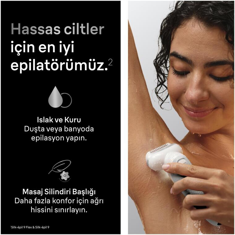 Braun Silk·épil 9 Epilatör, Islak ve Kuru, Kalıcı Pürüzsüz Cilt, 9-061 - 5