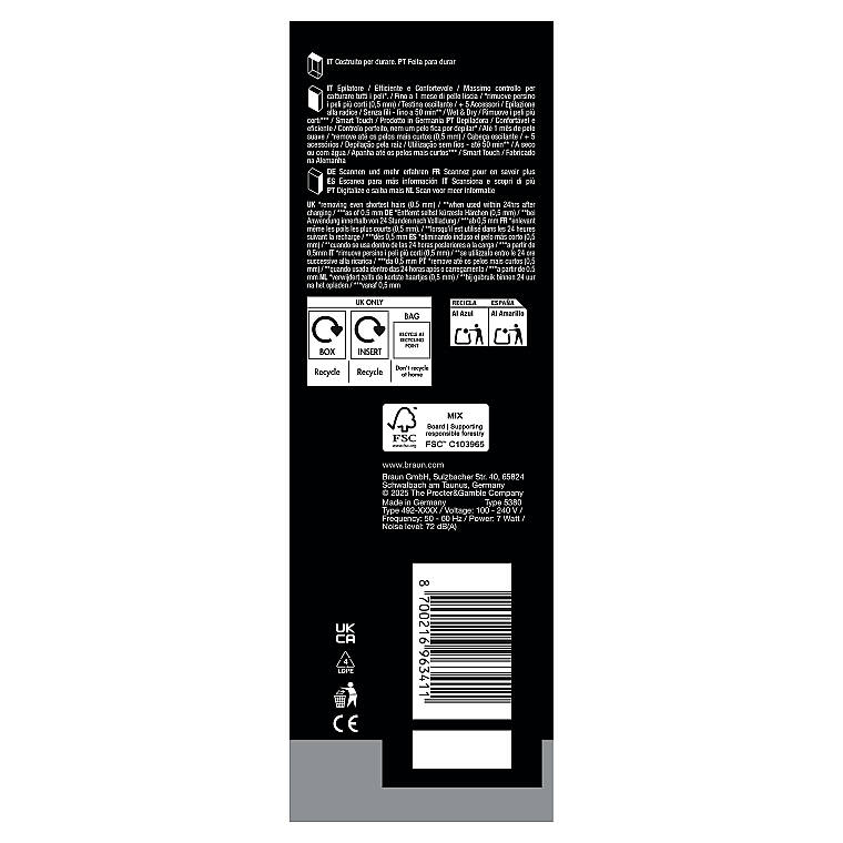 Braun Silk·épil 9 Epilatör, Islak ve Kuru, Kalıcı Pürüzsüz Cilt, 9-061 - 9