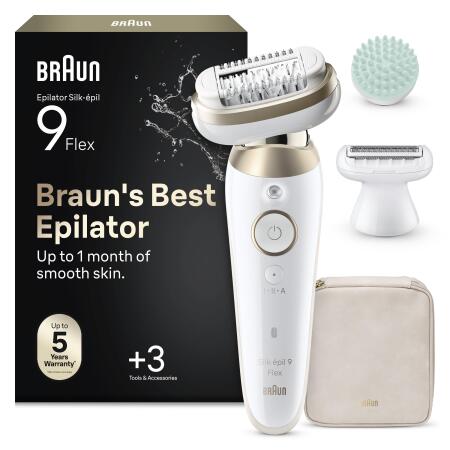 Braun Silk·épil 9 Flex Epilatör, Islak ve Kuru, Kalıcı Pürüzsüz Cilt, 9-071 3D
