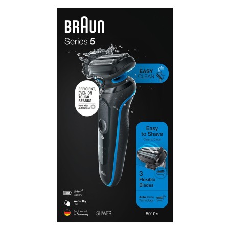 Braun Yeni Seri 5 B1000s Kablosuz Tıraş Makinesi, AutoSense, EasyClean, EasyClick, Islak & Kuru - 8