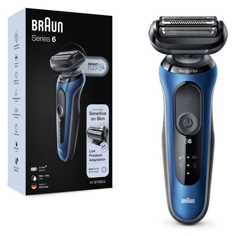 Braun Yeni Seri 6 B1000s Kablosuz Tıraş Makinesi, AutoSense, SensoFlex, EasyClick, Islak & Kuru - 6