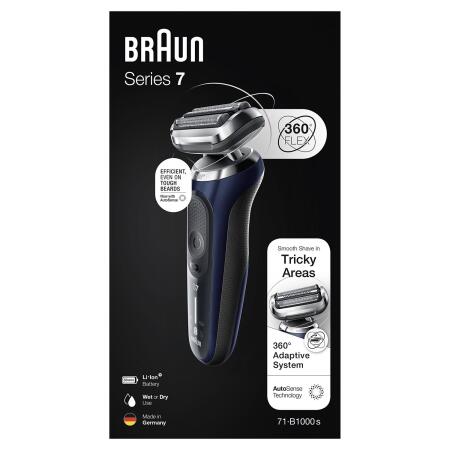 Braun Yeni Seri 7 B1000s Kablosuz Tıraş Makinesi, AutoSense, 360° Flex, EasyClick, Islak & Kuru - 8