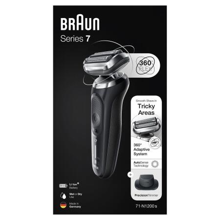 Braun Yeni Seri 7 N1200s Kablosuz Tıraş Makinesi, AutoSense, 360° Flex, EasyClick, Islak & Kuru - 8