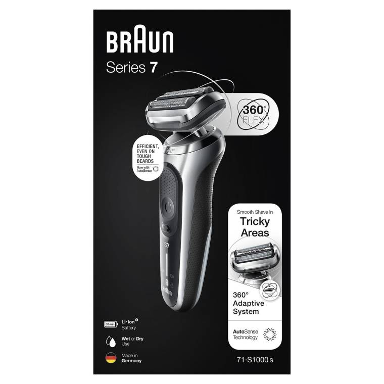Braun Yeni Seri 7 S1000s Kablosuz Tıraş Makinesi, AutoSense, 360° Flex, EasyClick, Islak & Kuru - 8