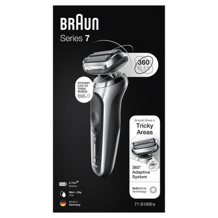 Braun Yeni Seri 7 S1000s Kablosuz Tıraş Makinesi, AutoSense, 360° Flex, EasyClick, Islak & Kuru - 8