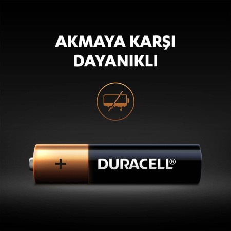 Duracell Alkalin AAA İnce Kalem Piller, 4’lü paket - Thumbnail