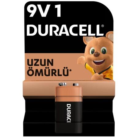 Duracell Alkalin 9V Piller, 6LR61/MN1604 1'li Paket - 1