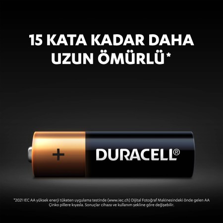 Duracell Alkalin AA Kalem Pil, 1,5 V LR6/MN1500, 10’lu Paket - Thumbnail