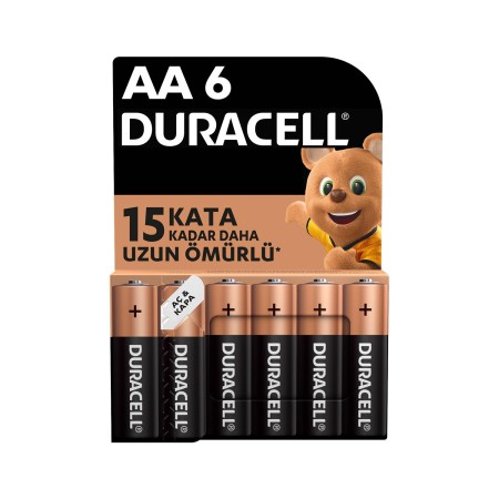 Duracell - Duracell Alkalin AA Piller, 6'lı paket