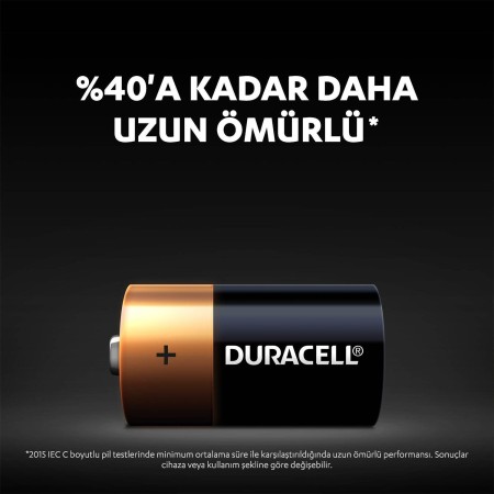 Duracell Alkalin C Piller, 2'li paket - Thumbnail