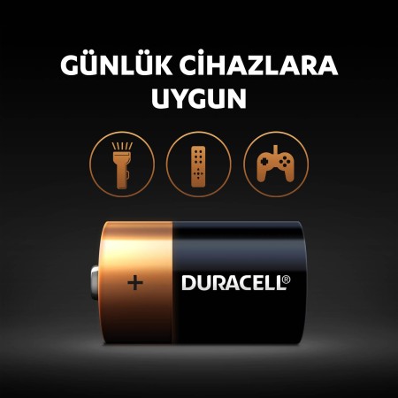 Duracell Alkalin D Piller, 2’li paket - Thumbnail