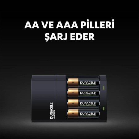 Duracell CEF 14 Şarj Aleti + 2'şer adet AA ve AAA Pil (Duracell 4 saat Şarj Cihazı, 1 adet) - Thumbnail