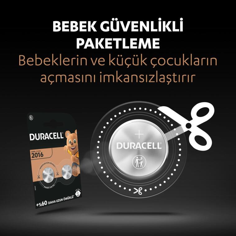 Duracell Düğme Pil 2016 2'li 3 Volt - 4