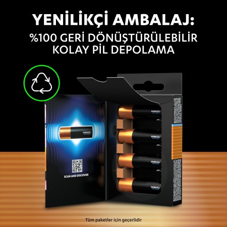 Duracell Optimum AA Alkalin Kalem Pil, 1,5V (LR6 / MN1500), 8’li Paket - Thumbnail