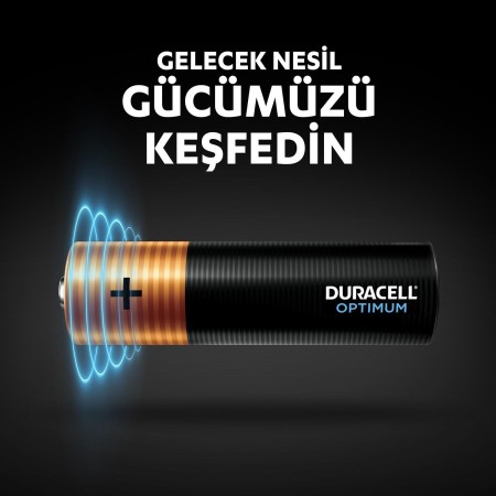 Duracell Optimum AA Alkalin Pil, 1,5 V LR6 MN1500, 4’lü paket - Thumbnail